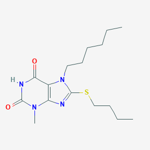 8-Butylsulfanyl-7-hexyl-3-methylpurine-2,6-dione