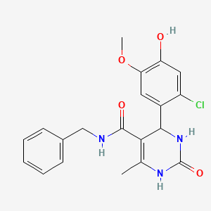 molecular formula C20H20ClN3O4 B4069379 N-benzyl-4-(2-chloro-4-hydroxy-5-methoxyphenyl)-6-methyl-2-oxo-1,2,3,4-tetrahydro-5-pyrimidinecarboxamide 