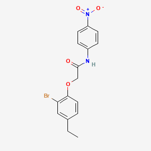 molecular formula C16H15BrN2O4 B4069391 2-(2-bromo-4-ethylphenoxy)-N-(4-nitrophenyl)acetamide 