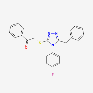 molecular formula C23H18FN3OS B4069397 2-{[5-benzyl-4-(4-fluorophenyl)-4H-1,2,4-triazol-3-yl]thio}-1-phenylethanone 