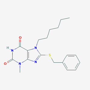 8-(benzylsulfanyl)-7-hexyl-3-methyl-3,7-dihydro-1H-purine-2,6-dione