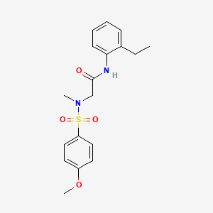 molecular formula C18H22N2O4S B4069419 N~1~-(2-ethylphenyl)-N~2~-[(4-methoxyphenyl)sulfonyl]-N~2~-methylglycinamide 