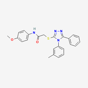 molecular formula C24H22N4O2S B4069434 N-(4-methoxyphenyl)-2-{[4-(3-methylphenyl)-5-phenyl-4H-1,2,4-triazol-3-yl]thio}acetamide 