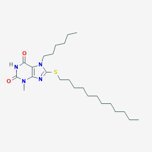 8-(dodecylsulfanyl)-7-hexyl-3-methyl-3,7-dihydro-1H-purine-2,6-dione