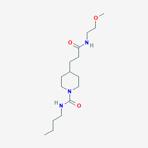 molecular formula C16H31N3O3 B4069464 N-butyl-4-{3-[(2-methoxyethyl)amino]-3-oxopropyl}-1-piperidinecarboxamide 