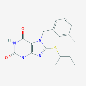 8-(sec-butylsulfanyl)-3-methyl-7-(3-methylbenzyl)-3,7-dihydro-1H-purine-2,6-dione