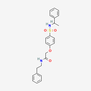 molecular formula C24H26N2O4S B4069474 N-(2-phenylethyl)-2-(4-{[(1-phenylethyl)amino]sulfonyl}phenoxy)acetamide 