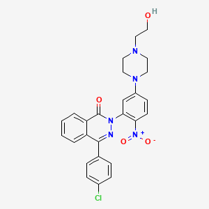 molecular formula C26H24ClN5O4 B4069491 4-(4-chlorophenyl)-2-{5-[4-(2-hydroxyethyl)-1-piperazinyl]-2-nitrophenyl}-1(2H)-phthalazinone 