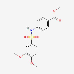 molecular formula C16H17NO6S B4069505 methyl 4-{[(3,4-dimethoxyphenyl)sulfonyl]amino}benzoate 