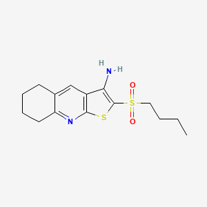 molecular formula C15H20N2O2S2 B4069546 2-(butylsulfonyl)-5,6,7,8-tetrahydrothieno[2,3-b]quinolin-3-amine 