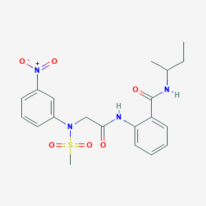 molecular formula C20H24N4O6S B4069607 N-(sec-butyl)-2-{[N-(methylsulfonyl)-N-(3-nitrophenyl)glycyl]amino}benzamide 