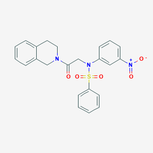 N-[2-(3,4-dihydro-2(1H)-isoquinolinyl)-2-oxoethyl]-N-{3-nitrophenyl}benzenesulfonamide