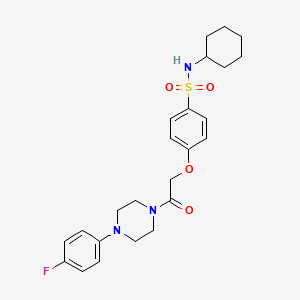 molecular formula C24H30FN3O4S B4069611 N-cyclohexyl-4-{2-[4-(4-fluorophenyl)-1-piperazinyl]-2-oxoethoxy}benzenesulfonamide 