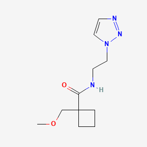 molecular formula C11H18N4O2 B4069617 1-(methoxymethyl)-N-[2-(1H-1,2,3-triazol-1-yl)ethyl]cyclobutanecarboxamide 