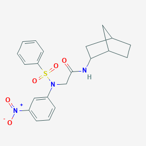 N-bicyclo[2.2.1]hept-2-yl-2-[{3-nitrophenyl}(phenylsulfonyl)amino]acetamide