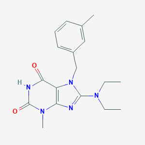 8-(diethylamino)-3-methyl-7-(3-methylbenzyl)-1H-purine-2,6(3H,7H)-dione