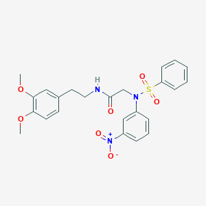 N-[2-(3,4-dimethoxyphenyl)ethyl]-2-[3-nitro(phenylsulfonyl)anilino]acetamide