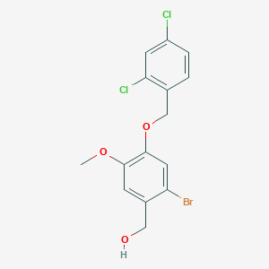 molecular formula C15H13BrCl2O3 B4069641 {2-bromo-4-[(2,4-dichlorobenzyl)oxy]-5-methoxyphenyl}methanol 