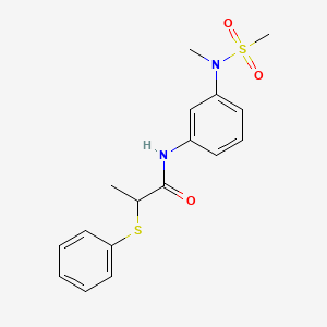molecular formula C17H20N2O3S2 B4069664 N-{3-[methyl(methylsulfonyl)amino]phenyl}-2-(phenylthio)propanamide 