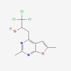molecular formula C11H11Cl3N2O2 B4069710 1,1,1-trichloro-3-(2,6-dimethylfuro[2,3-d]pyrimidin-4-yl)-2-propanol 