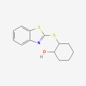 molecular formula C13H15NOS2 B4069716 2-(1,3-benzothiazol-2-ylthio)cyclohexanol 