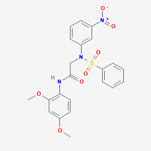 N-[2,4-bis(methyloxy)phenyl]-2-[{3-nitrophenyl}(phenylsulfonyl)amino]acetamide