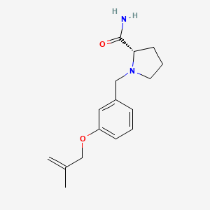 molecular formula C16H22N2O2 B4069721 (2S)-1-{3-[(2-methylprop-2-en-1-yl)oxy]benzyl}pyrrolidine-2-carboxamide 