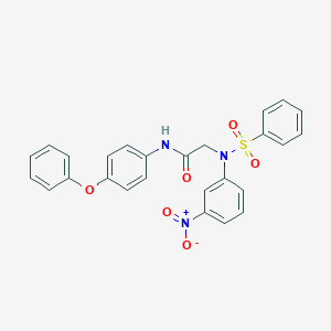 2-[3-nitro(phenylsulfonyl)anilino]-N-(4-phenoxyphenyl)acetamide