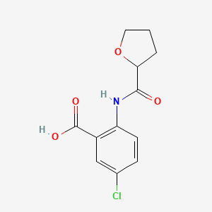 molecular formula C12H12ClNO4 B4069742 5-chloro-2-[(tetrahydro-2-furanylcarbonyl)amino]benzoic acid 