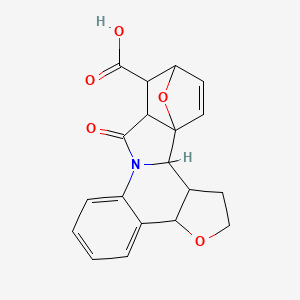 molecular formula C19H17NO5 B4069748 15-oxo-6,21-dioxa-14-azahexacyclo[16.2.1.0~1,16~.0~2,14~.0~3,7~.0~8,13~]henicosa-8,10,12,19-tetraene-17-carboxylic acid 