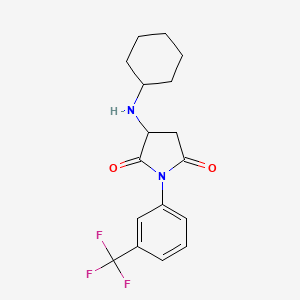 molecular formula C17H19F3N2O2 B4069763 3-(cyclohexylamino)-1-[3-(trifluoromethyl)phenyl]-2,5-pyrrolidinedione 