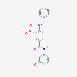 molecular formula C20H18N4O4 B4069778 N-(3-methoxyphenyl)-3-nitro-4-[(3-pyridinylmethyl)amino]benzamide 