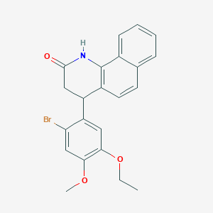 molecular formula C22H20BrNO3 B4069794 4-(2-bromo-5-ethoxy-4-methoxyphenyl)-3,4-dihydrobenzo[h]quinolin-2(1H)-one 