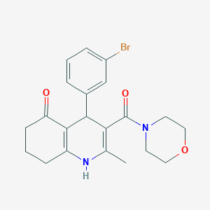 molecular formula C21H23BrN2O3 B4069832 4-(3-bromophenyl)-2-methyl-3-(4-morpholinylcarbonyl)-4,6,7,8-tetrahydro-5(1H)-quinolinone 