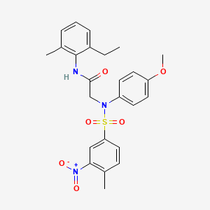 molecular formula C25H27N3O6S B4069840 N~1~-(2-ethyl-6-methylphenyl)-N~2~-(4-methoxyphenyl)-N~2~-[(4-methyl-3-nitrophenyl)sulfonyl]glycinamide 