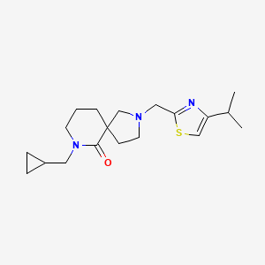 molecular formula C19H29N3OS B4069862 7-(cyclopropylmethyl)-2-[(4-isopropyl-1,3-thiazol-2-yl)methyl]-2,7-diazaspiro[4.5]decan-6-one 