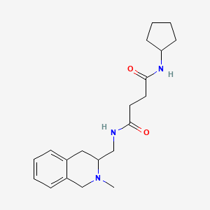 molecular formula C20H29N3O2 B4069902 N-cyclopentyl-N'-[(2-methyl-1,2,3,4-tetrahydroisoquinolin-3-yl)methyl]succinamide 