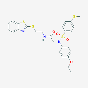 N-[2-(1,3-benzothiazol-2-ylsulfanyl)ethyl]-2-(4-ethoxy{[4-(methylsulfanyl)phenyl]sulfonyl}anilino)acetamide