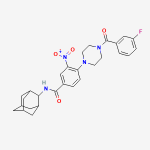 N-2-adamantyl-4-[4-(3-fluorobenzoyl)-1-piperazinyl]-3-nitrobenzamide