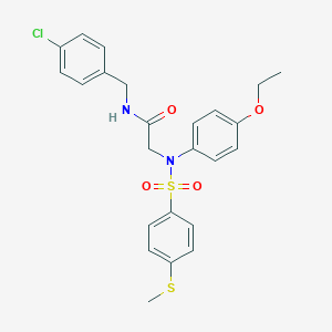 N-[(4-chlorophenyl)methyl]-2-([4-(ethyloxy)phenyl]{[4-(methylsulfanyl)phenyl]sulfonyl}amino)acetamide