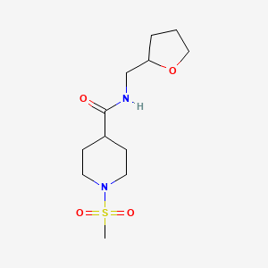 molecular formula C12H22N2O4S B4069961 1-(methylsulfonyl)-N-(tetrahydro-2-furanylmethyl)-4-piperidinecarboxamide 
