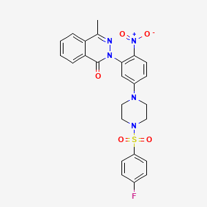 molecular formula C25H22FN5O5S B4069989 2-(5-{4-[(4-fluorophenyl)sulfonyl]-1-piperazinyl}-2-nitrophenyl)-4-methyl-1(2H)-phthalazinone 
