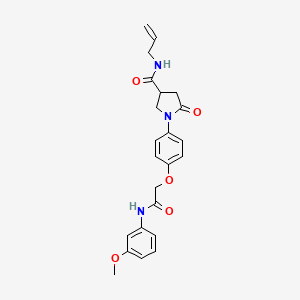 molecular formula C23H25N3O5 B4069993 N-allyl-1-(4-{2-[(3-methoxyphenyl)amino]-2-oxoethoxy}phenyl)-5-oxo-3-pyrrolidinecarboxamide 