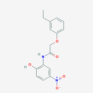 molecular formula C16H16N2O5 B4069997 2-(3-ethylphenoxy)-N-(2-hydroxy-5-nitrophenyl)acetamide 