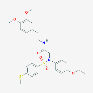 N-[2-(3,4-dimethoxyphenyl)ethyl]-2-(4-ethoxy{[4-(methylsulfanyl)phenyl]sulfonyl}anilino)acetamide