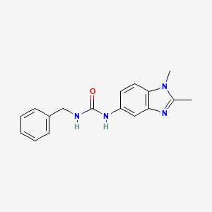 molecular formula C17H18N4O B4070030 N-benzyl-N'-(1,2-dimethyl-1H-benzimidazol-5-yl)urea 
