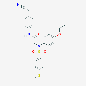 N-[4-(cyanomethyl)phenyl]-2-([4-(ethyloxy)phenyl]{[4-(methylsulfanyl)phenyl]sulfonyl}amino)acetamide