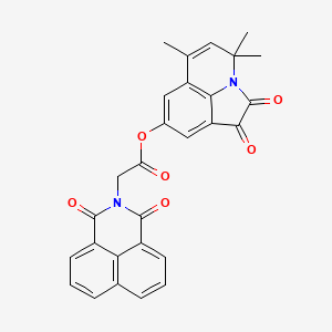 molecular formula C28H20N2O6 B4070074 4,4,6-trimethyl-1,2-dioxo-1,2-dihydro-4H-pyrrolo[3,2,1-ij]quinolin-8-yl (1,3-dioxo-1H-benzo[de]isoquinolin-2(3H)-yl)acetate 