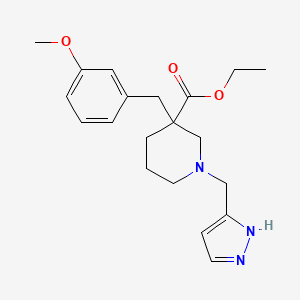 ethyl 3-(3-methoxybenzyl)-1-(1H-pyrazol-3-ylmethyl)-3-piperidinecarboxylate