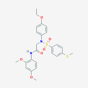 N-[2,4-bis(methyloxy)phenyl]-2-([4-(ethyloxy)phenyl]{[4-(methylsulfanyl)phenyl]sulfonyl}amino)acetamide